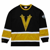 Men's Mitchell & Ness Black/Gold Vegas Golden Knights 2024 NHL Winter Classic Satin Insert Fleece Pullover Sweatshirt