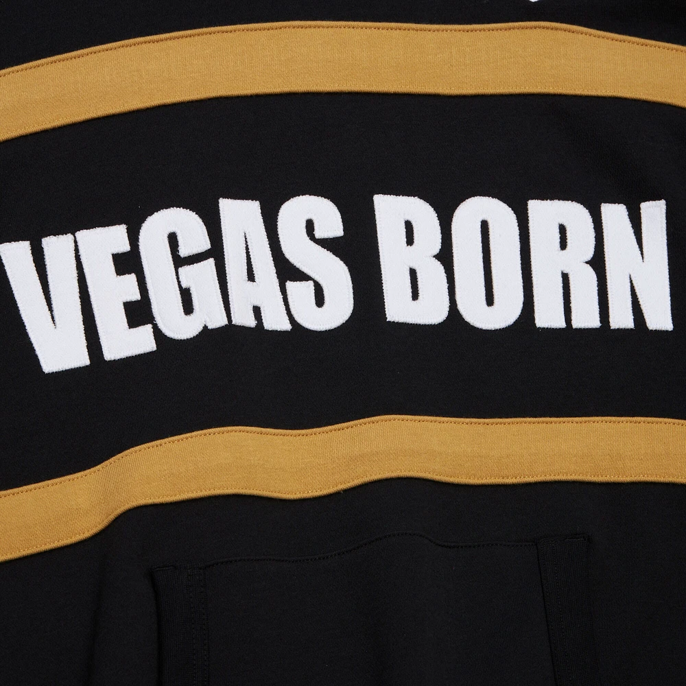 Men's Mitchell & Ness Black Vegas Golden Knights Head Coach Slogan Pullover Hoodie