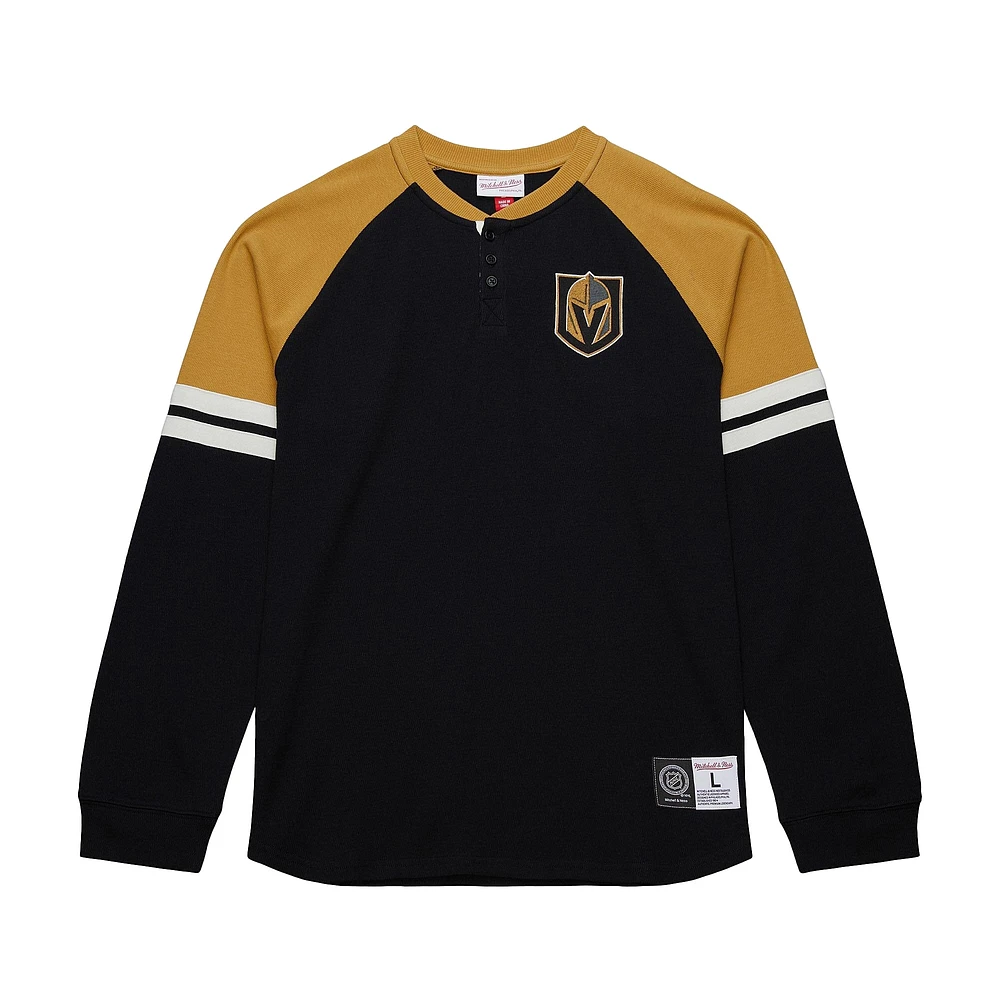 T-shirt thermique à manches longues pour homme Mitchell & Ness Vegas Golden Knights noir