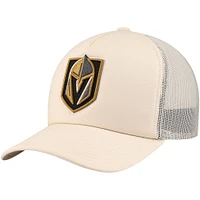 Casquette réglable de camionneur avant en mousse crème Vegas Golden Knights Mitchell & Ness pour hommes