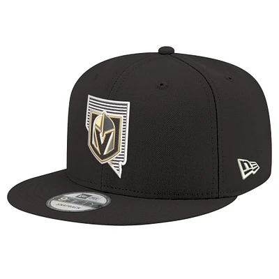 Men's New Era Black Vegas Golden Knights State Pride 9FIFTY Snapback Hat