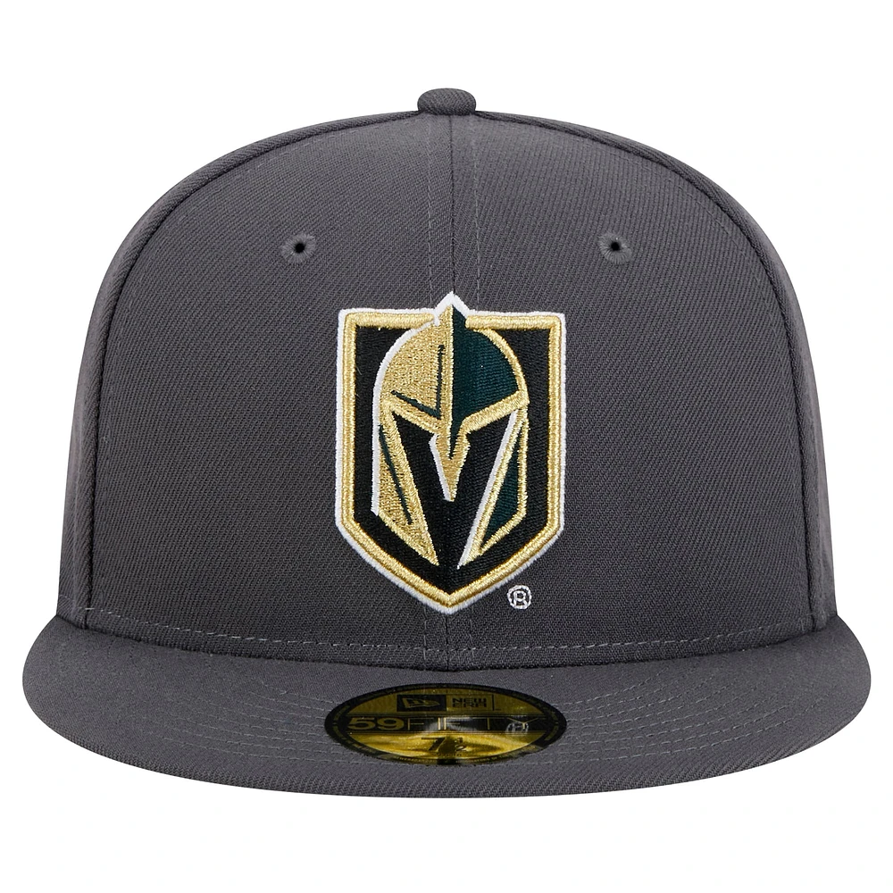 Men's New Era Charcoal Vegas Golden Knights Core 59FIFTY Fitted Hat