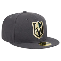 Men's New Era Charcoal Vegas Golden Knights Core 59FIFTY Fitted Hat