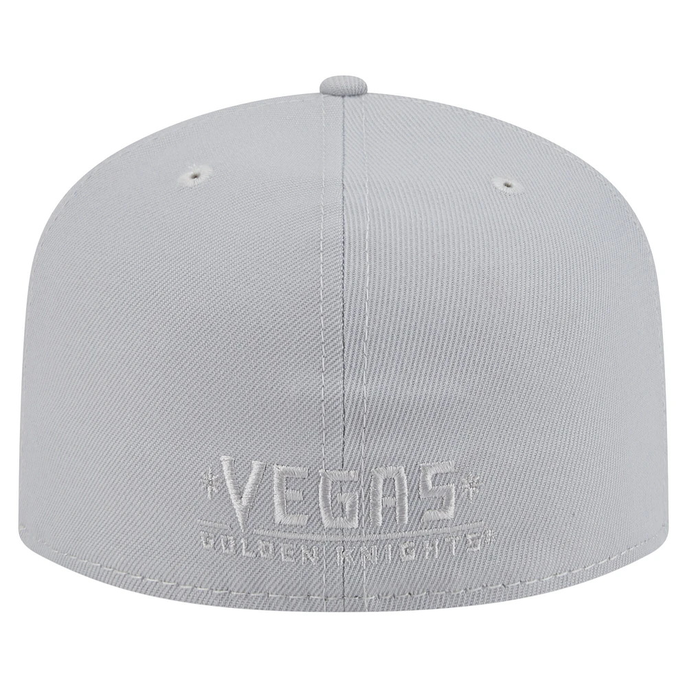 Men's New Era Gray Vegas Golden Knights Color Pack A-Frame 59FIFTY Fitted Hat
