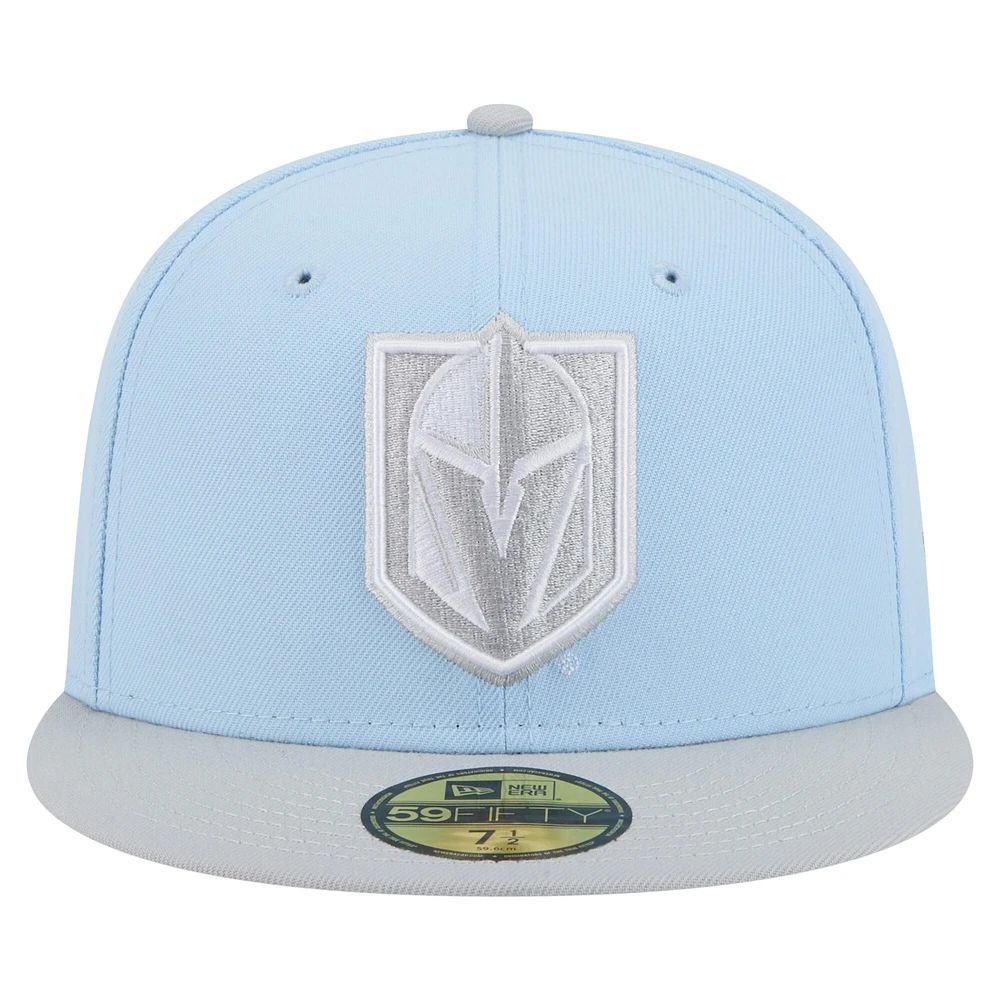 Casquette ajustée bicolore 59FIFTY Vegas Golden Knights bleu clair/gris New Era pour homme