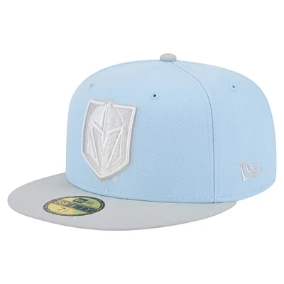 Casquette ajustée bicolore 59FIFTY Vegas Golden Knights bleu clair/gris New Era pour homme