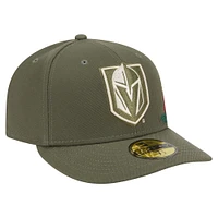 Casquette ajustée 59FIFTY pour homme New Era Olive Vegas Golden Knights à fleurs ton sur