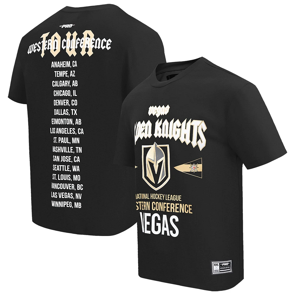 T-shirt Pro Standard noir Vegas Golden Knights City Tour pour hommes