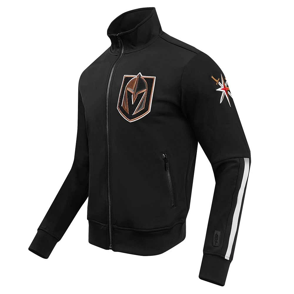 Men's Pro Standard Black Vegas Golden Knights Classic Chenille Full-Zip Track Jacket