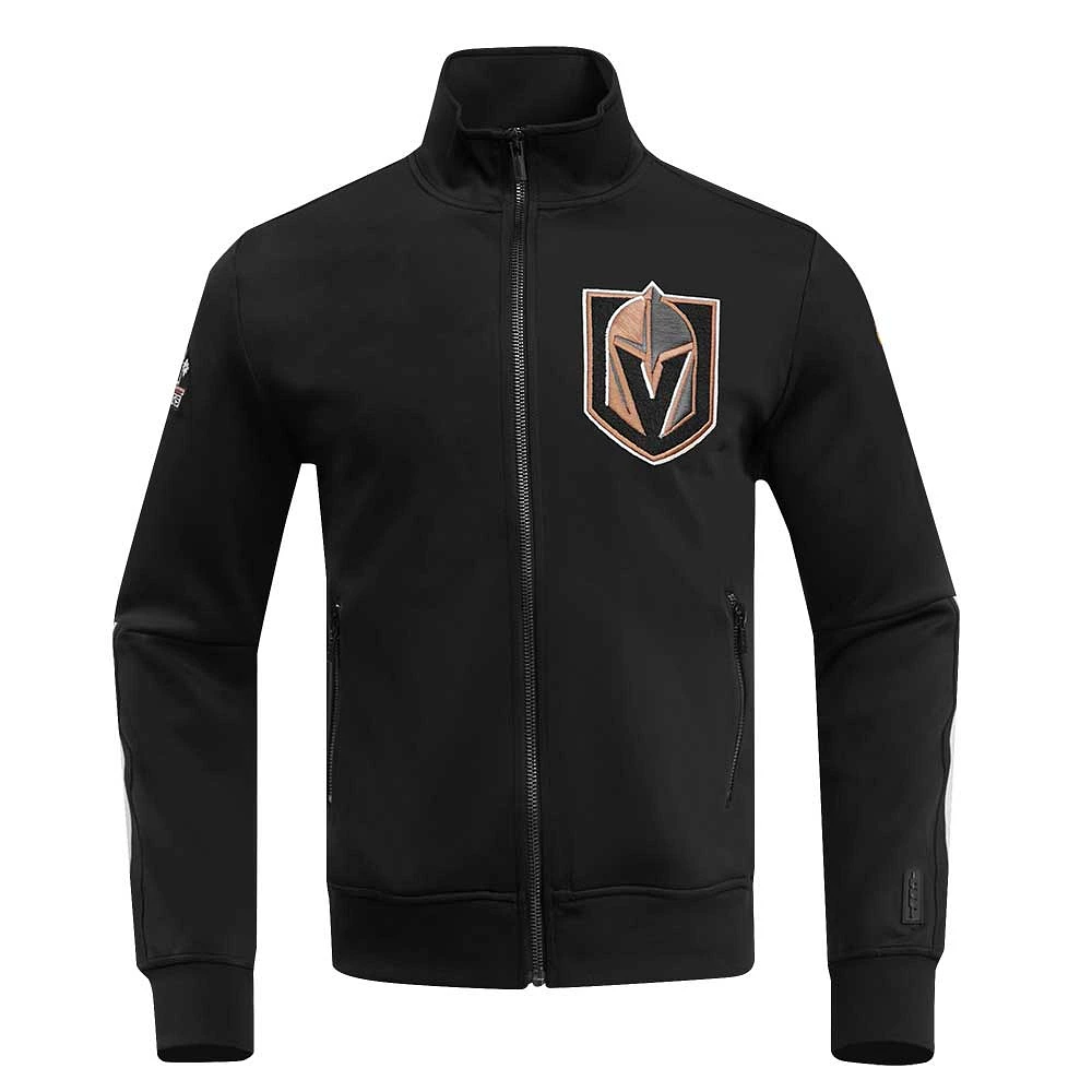 Men's Pro Standard Black Vegas Golden Knights Classic Chenille Full-Zip Track Jacket