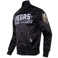 Men's Pro Standard Black Vegas Golden Knights Classic Satin Full-Snap Jacket