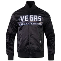 Men's Pro Standard Black Vegas Golden Knights Classic Satin Full-Snap Jacket