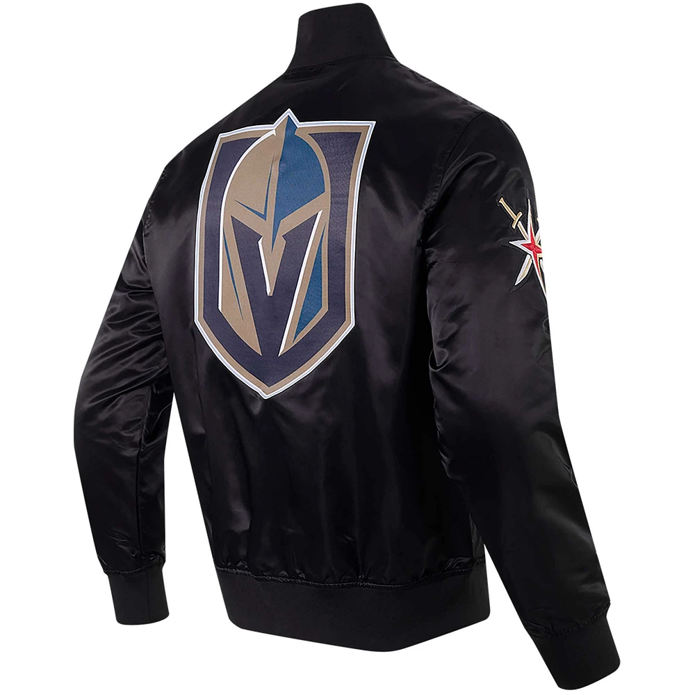 Men's Pro Standard Black Vegas Golden Knights Classic Satin Full-Snap Jacket