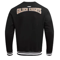 Men's Pro Standard Black Vegas Golden Knights Crest Emblem Pullover Sweatshirt