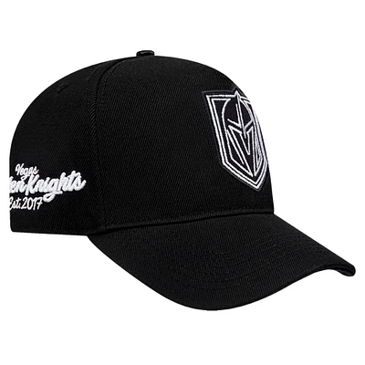 Men's Pro Standard Black Vegas Golden Knights Paint the City Pinch Front Snapback Hat