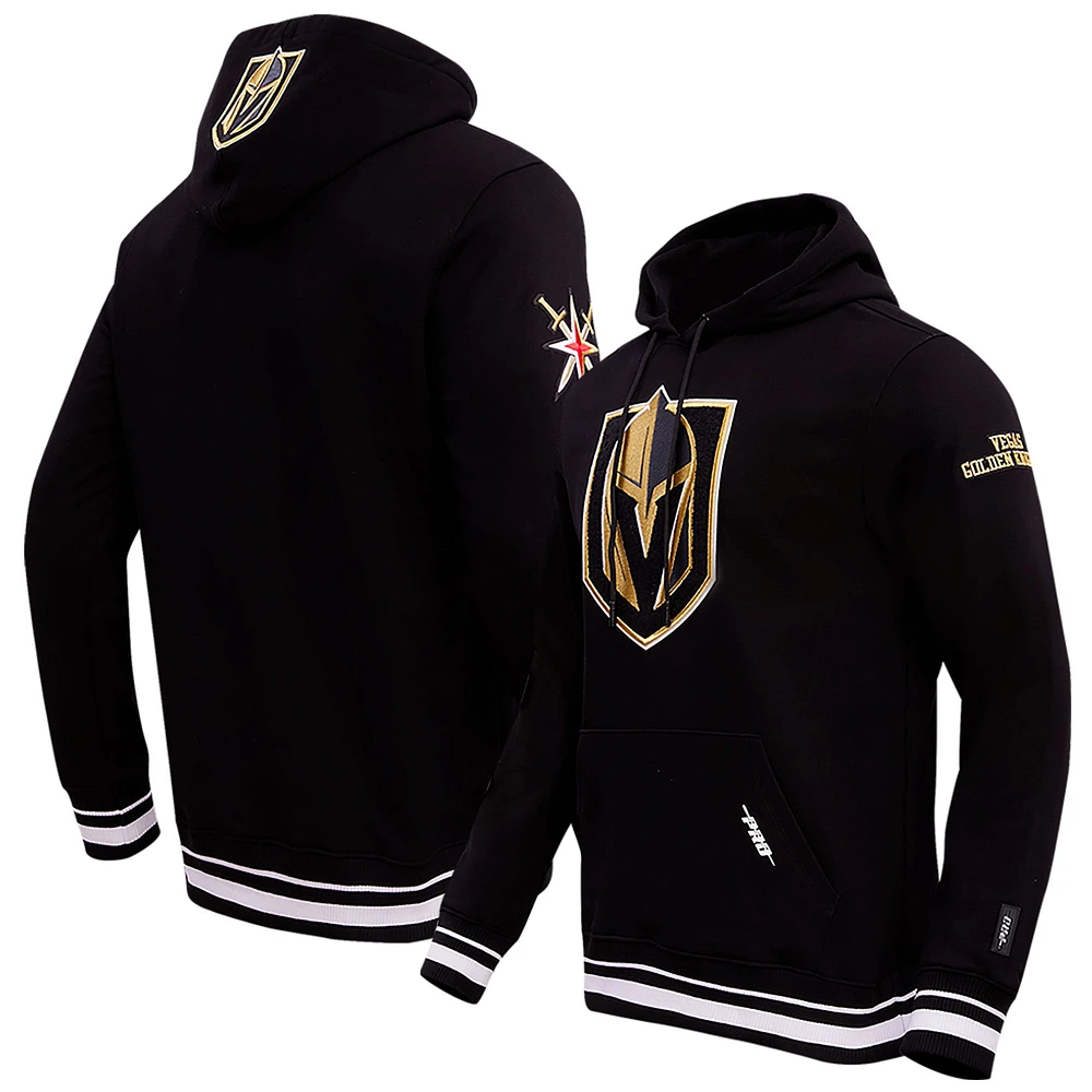 Sweat à capuche en polaire classique rétro Pro Standard Black Vegas Golden Knights pour hommes