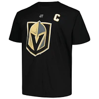 T-shirt avec nom et numéro pour homme, profil Mark Stone, noir, Vegas Golden Knights, grand