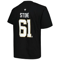 T-shirt avec nom et numéro pour homme, profil Mark Stone, noir, Vegas Golden Knights, grand