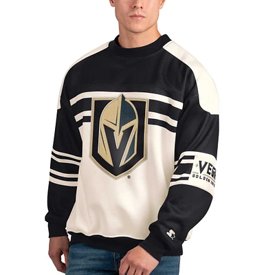 Sweat-shirt à col rond en polaire Starter White Vegas Golden Knights Defense pour hommes