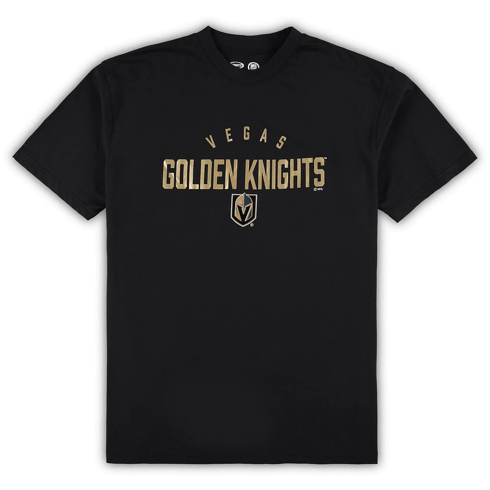 Ensemble de salon pour homme Vegas Golden Knights noir/gris chiné grand et t-shirt pantalon