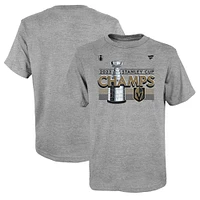 Fanatiques préscolaires Heather Grey Vegas Golden Knights 2023 Champions de la Coupe Stanley T-shirt vestiaire