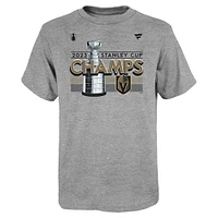 Fanatiques préscolaires Heather Grey Vegas Golden Knights 2023 Champions de la Coupe Stanley T-shirt vestiaire