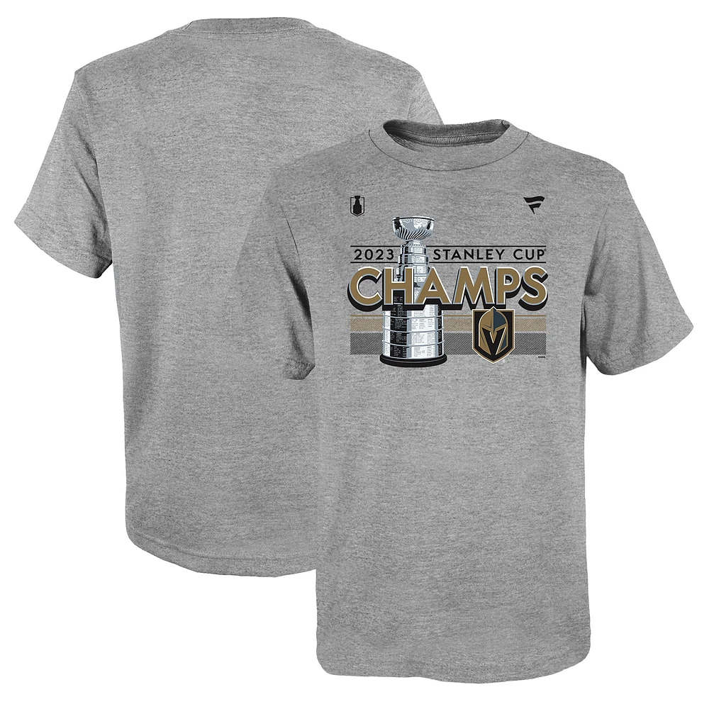 Preschool Fanatics  Heather Gray Vegas Golden Knights 2023 Stanley Cup Champions Locker Room T-Shirt