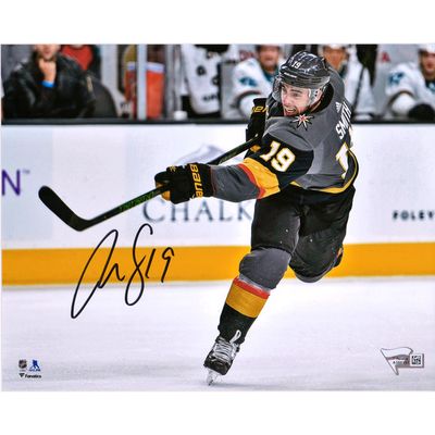 Reilly Smith Vegas Golden Knights Autographed 8'' x 10'' Black Jersey Shooting Photograph