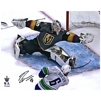 Robin Lehner Vegas Golden Knights 16" x 20" Autographié Match 7 vs. Vancouver Canucks Plongée Enregistrer la photographie