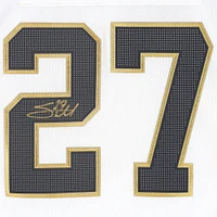 Maillot authentique adidas blanc autographié par Shea Theodore Vegas Golden Knights avec écusson de la finale de la Coupe Stanley 2023