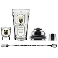 The Sports Vault Vegas Golden Knights Five-Piece Bartender Shot Glass & Mixing Glass Set