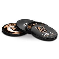 The Sports Vault Vegas Golden Knights Four-Piece Puck Coaster Set