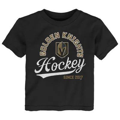 T-shirt noir Vegas Golden Knights pour tout-petits prenant les devants