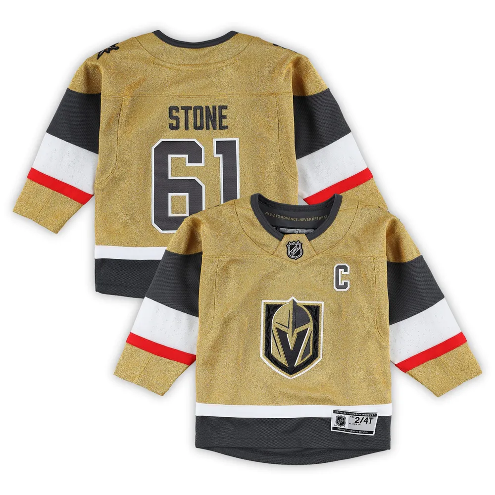 Outerstuff Youth Mark Stone Gold Vegas Golden Knights Home Captain Patch Premier Player Jersey