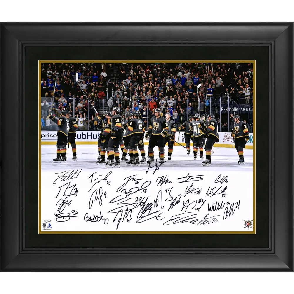 Framed Jonathan Marchessault Vegas Golden Knights Autographed 8 x 10  Black Jersey Goal Celebration Photograph