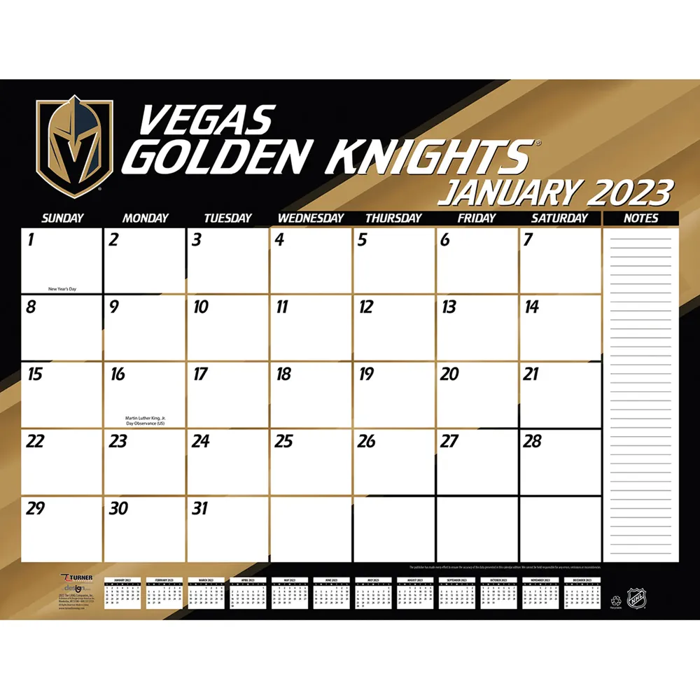 Lids Vegas Golden Knights 2023 Desk Calendar | Montebello Town Center