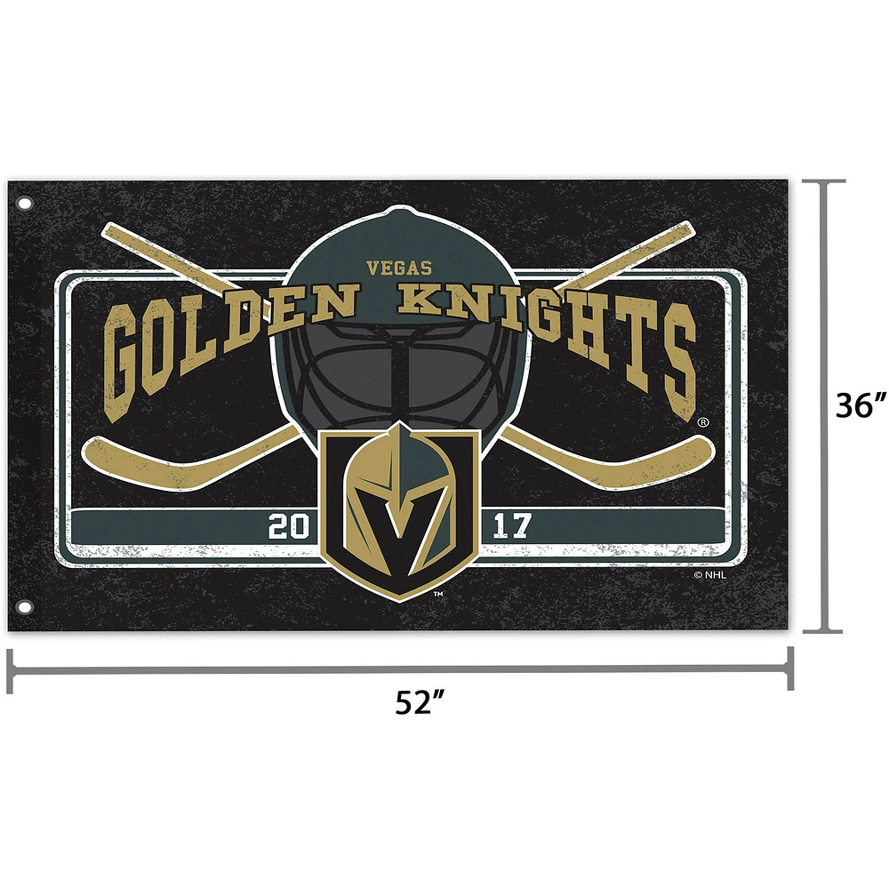Vegas Golden Knights 36" x 52" Linen Estate Flag