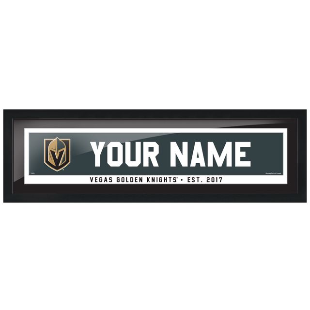 Vegas Golden Knights - Cadre photo de personnalisation d'équipe de 6'' x 22''