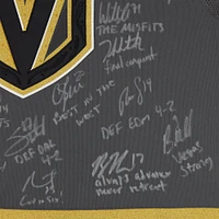 Vegas Golden Knights Autographed 2023 Stanley Cup Champions Gray adidas Authentic Jersey with 18 Signatures & Multiple Inscriptions