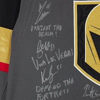 Vegas Golden Knights Autographed 2023 Stanley Cup Champions Gray adidas Authentic Jersey with 18 Signatures & Multiple Inscriptions
