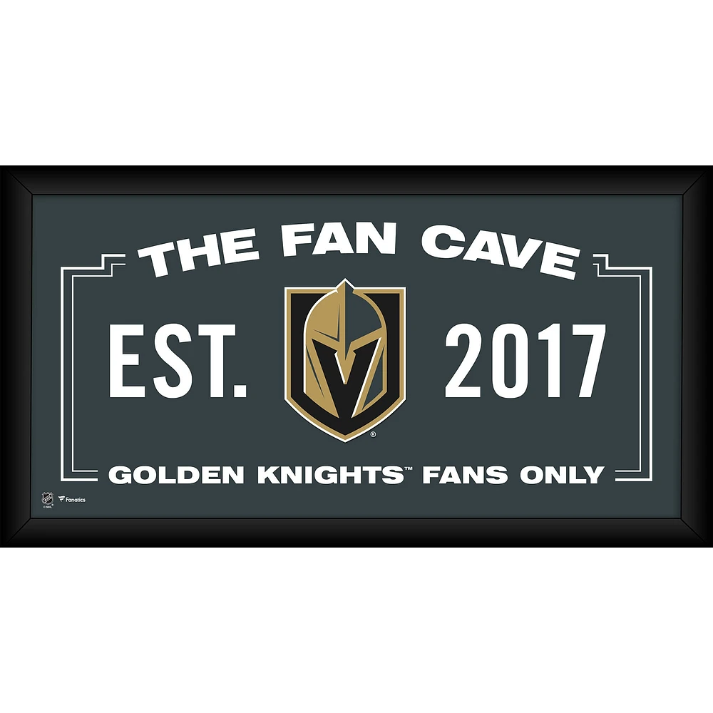 Vegas Golden Knights Framed 10" x 20" Fan Cave Collage