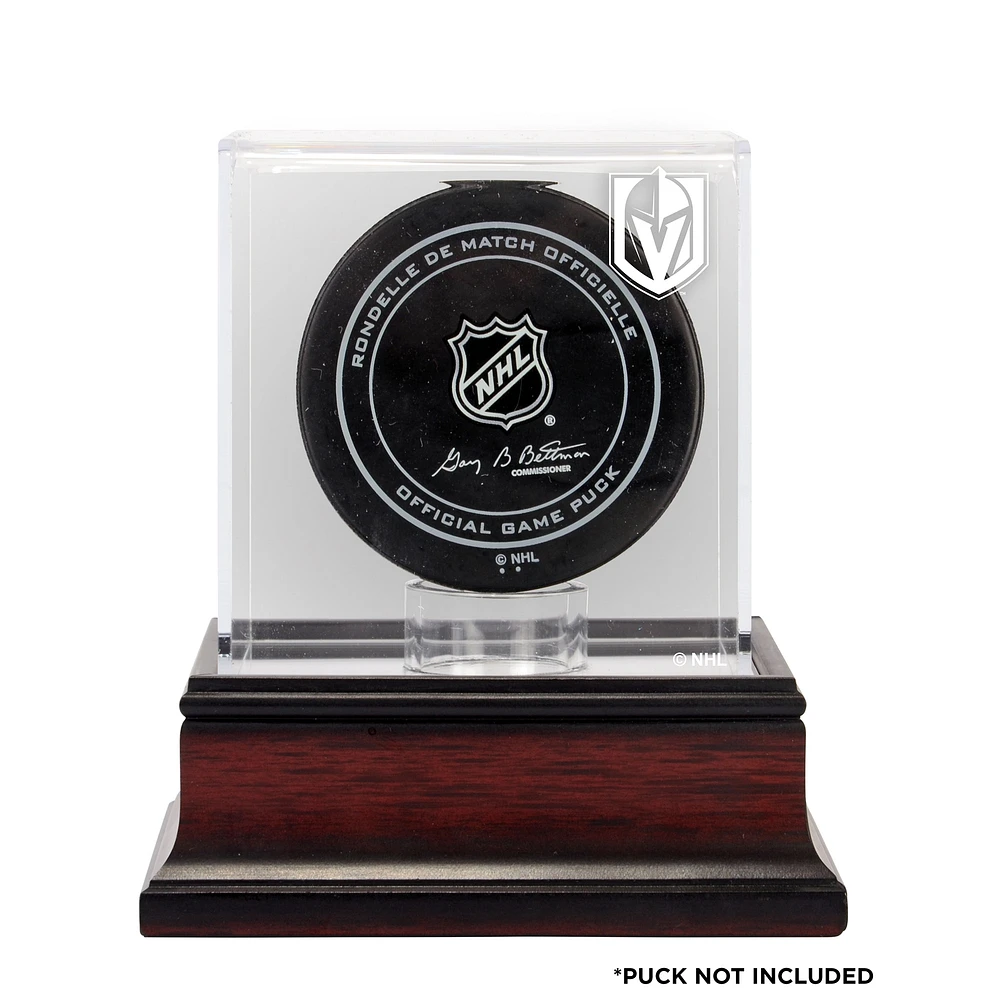 Vegas Golden Knights Mahogany Hockey Puck Logo Display Case