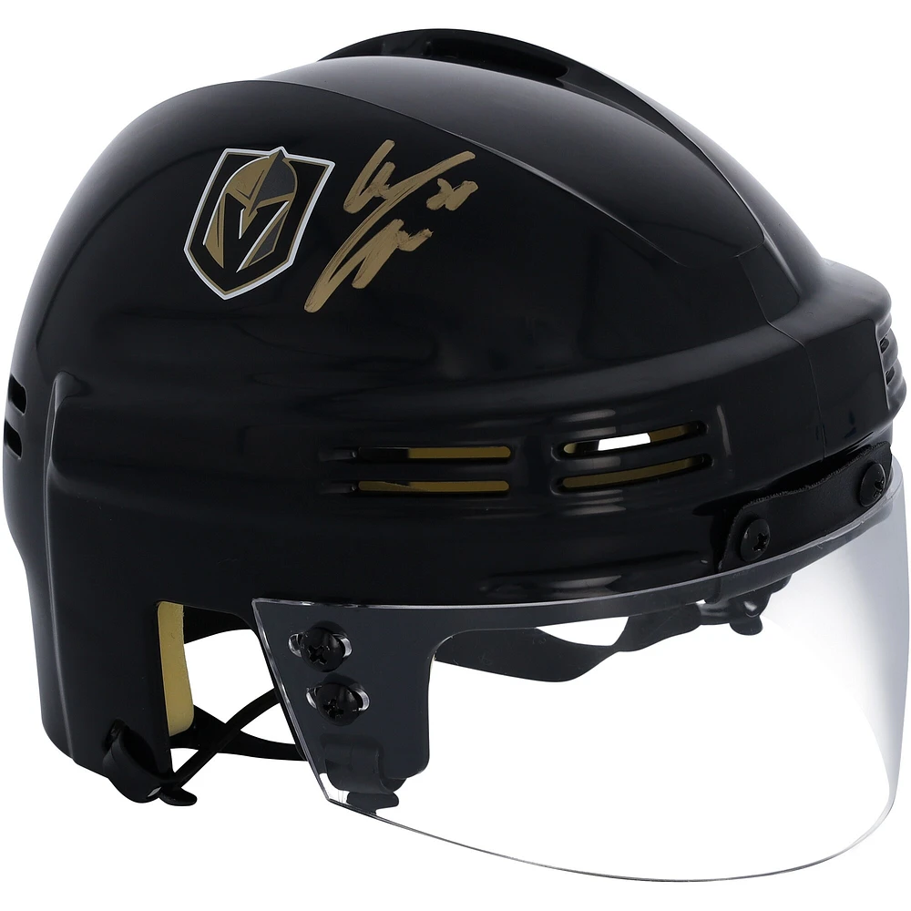 Casque mini noir autographié par William Carrier Vegas Golden Knights