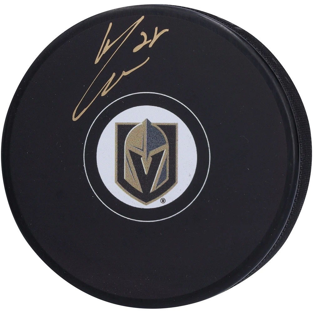 Rondelle de hockey autographiée par William Carrier des Golden Knights de Vegas