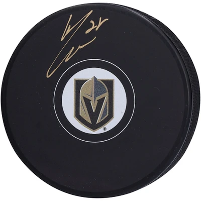 Rondelle de hockey autographiée par William Carrier des Golden Knights de Vegas