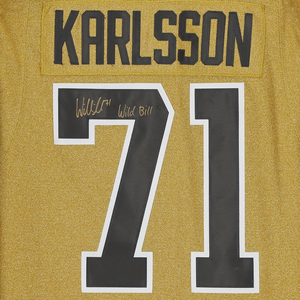 William Karlsson Gold Vegas Golden Knights Autographed Alternate adidas Authentic Jersey with "Wild Bill" Inscription