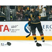 William Karlsson Vegas Golden Knights Autographed 16" x 20" Goal Celebration Photograph with "1st VGK Hat Trick 12/31/17" Inscription