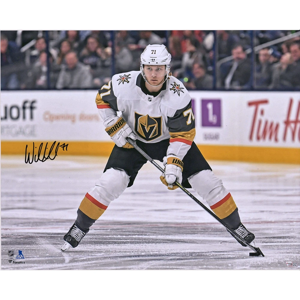 William Karlsson Vegas Golden Knights Autographed 16" x 20" White Jersey Skating Photograph
