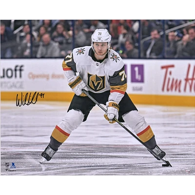 William Karlsson Vegas Golden Knights Autographed 16" x 20" White Jersey Skating Photograph