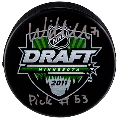 William Karlsson Vegas Golden Knights Autographed 2011 NHL Draft Hockey Puck with "Pick #53" Inscription